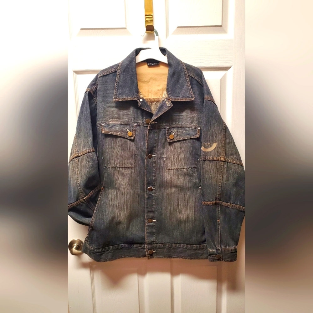 Sean John Vintage Distressed Denim Jacket